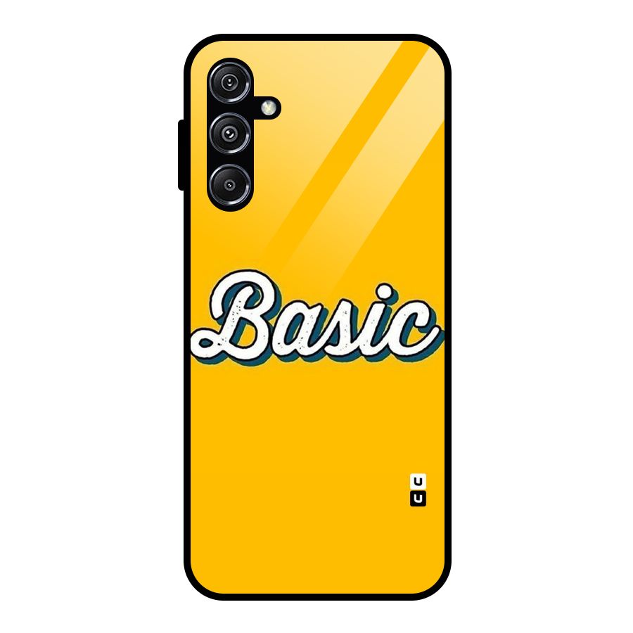 Basic Yellow Glass Back Case for Galaxy M34 5G