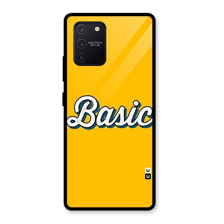 Basic Yellow Glass Back Case for Galaxy S10 Lite