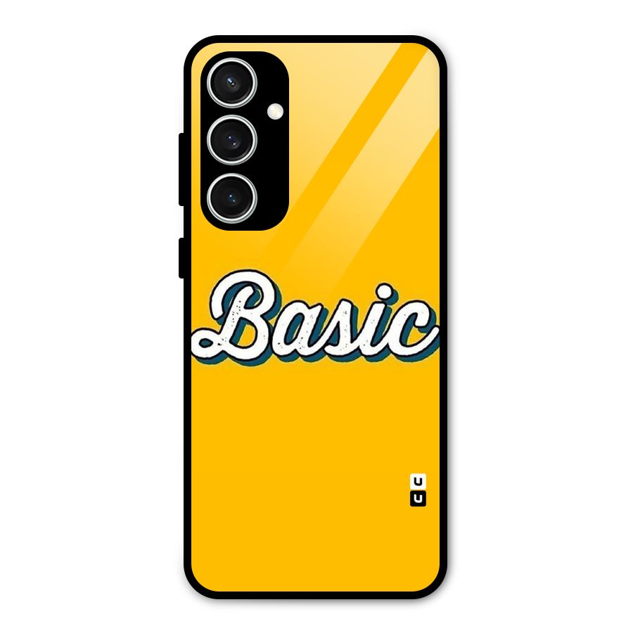 Basic Yellow Glass Back Case for Galaxy S23 FE
