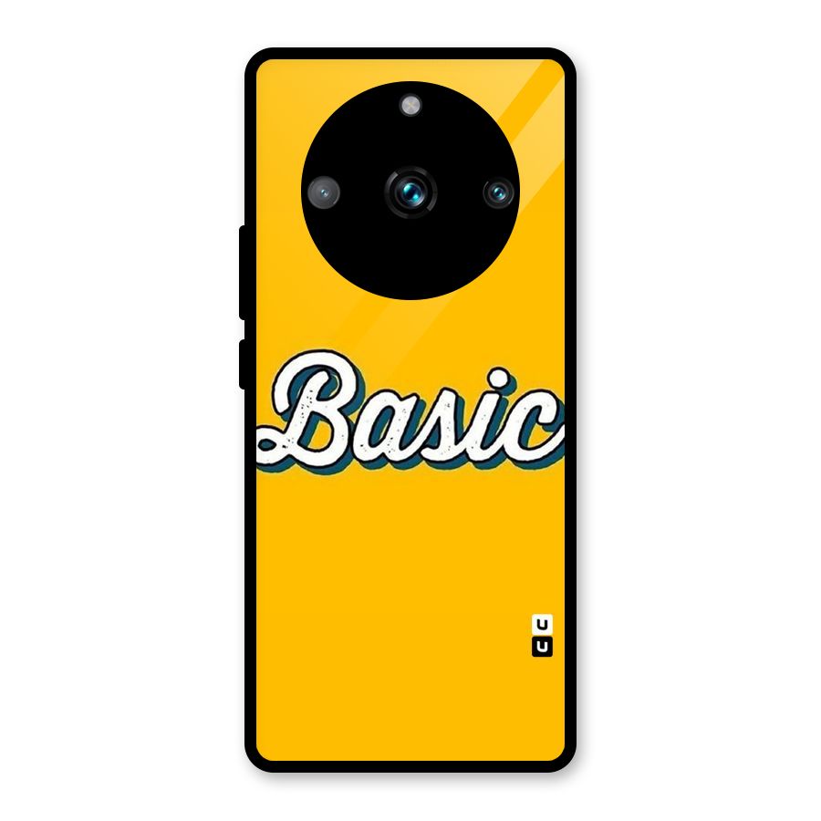 Basic Yellow Glass Back Case for Realme 11 Pro