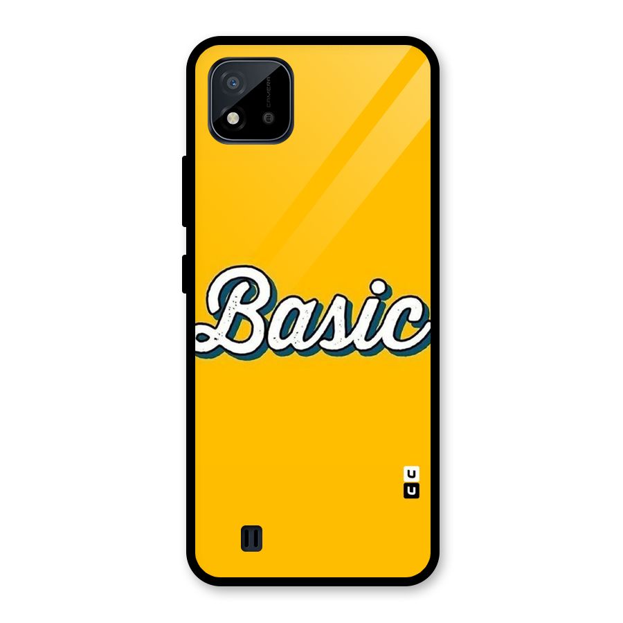Basic Yellow Glass Back Case for Realme C11 2021