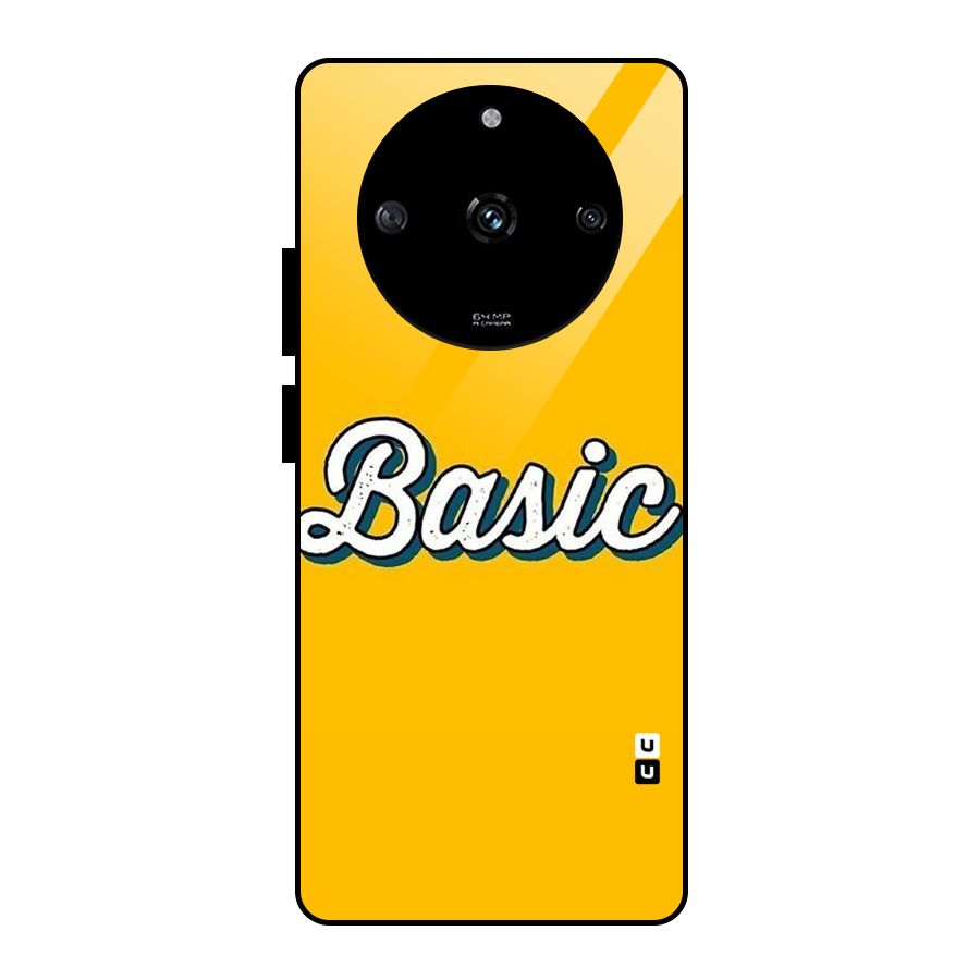 Basic Yellow Glass Back Case for Realme Narzo 60 5G