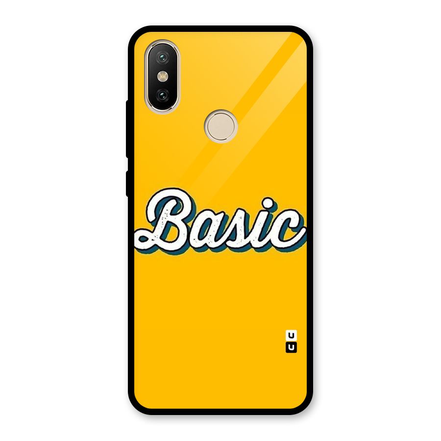 Basic Yellow Glass Back Case for Redmi A2