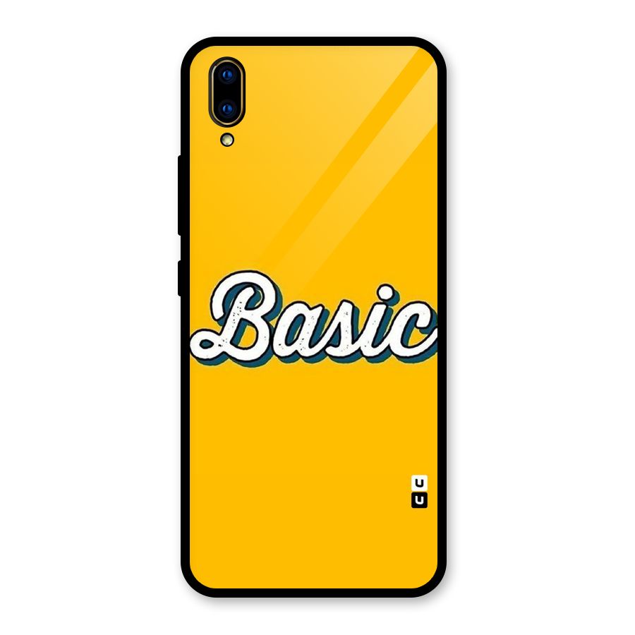 Basic Yellow Glass Back Case for Vivo V11 Pro