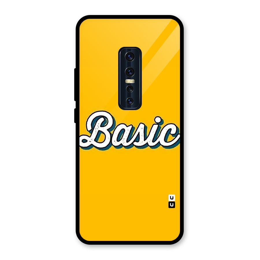 Basic Yellow Glass Back Case for Vivo V17 Pro