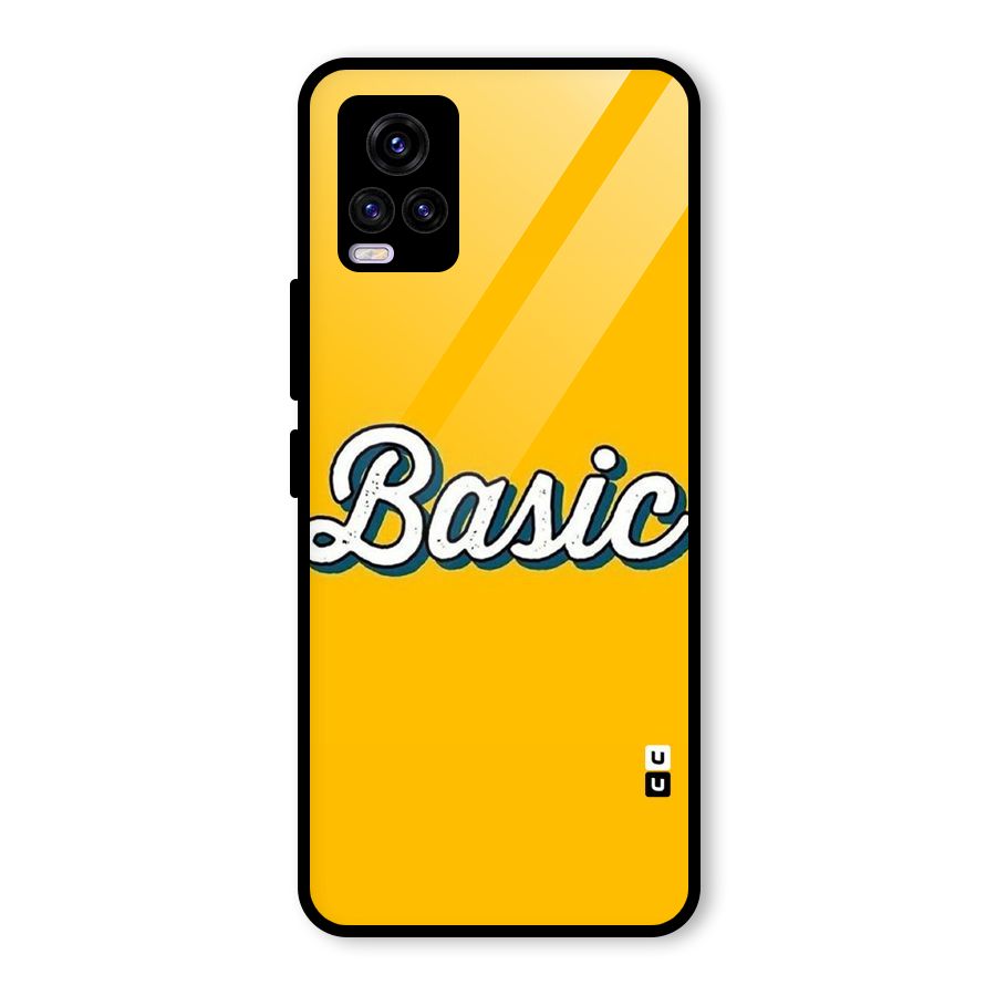 Basic Yellow Glass Back Case for Vivo V20 2021