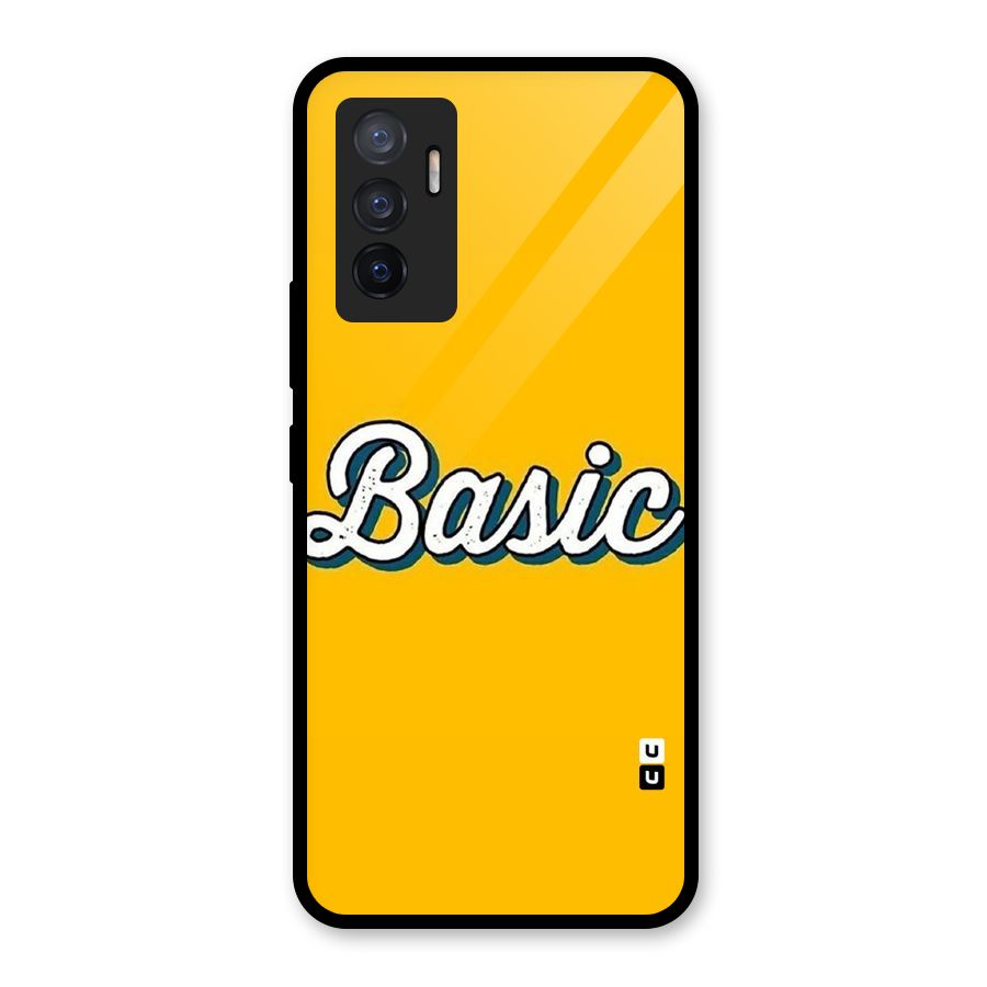 Basic Yellow Glass Back Case for Vivo V23e