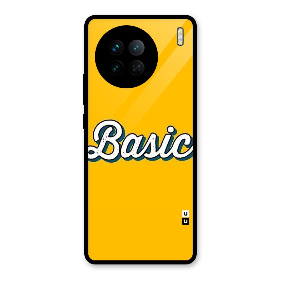 Basic Yellow Glass Back Case for Vivo X90