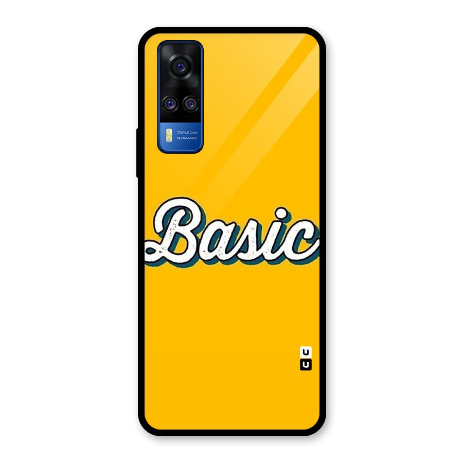Basic Yellow Glass Back Case for Vivo Y31