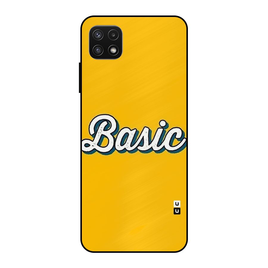 Basic Yellow Metal Back Case for Galaxy A22 5G