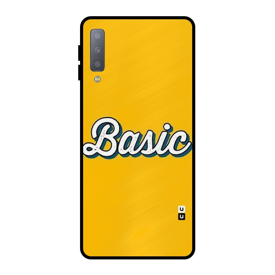 Basic Yellow Metal Back Case for Galaxy A7 (2018)