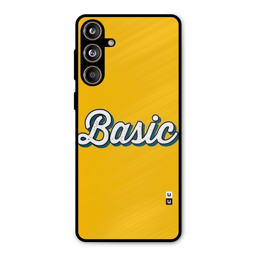 Basic Yellow Metal Back Case for Galaxy F55