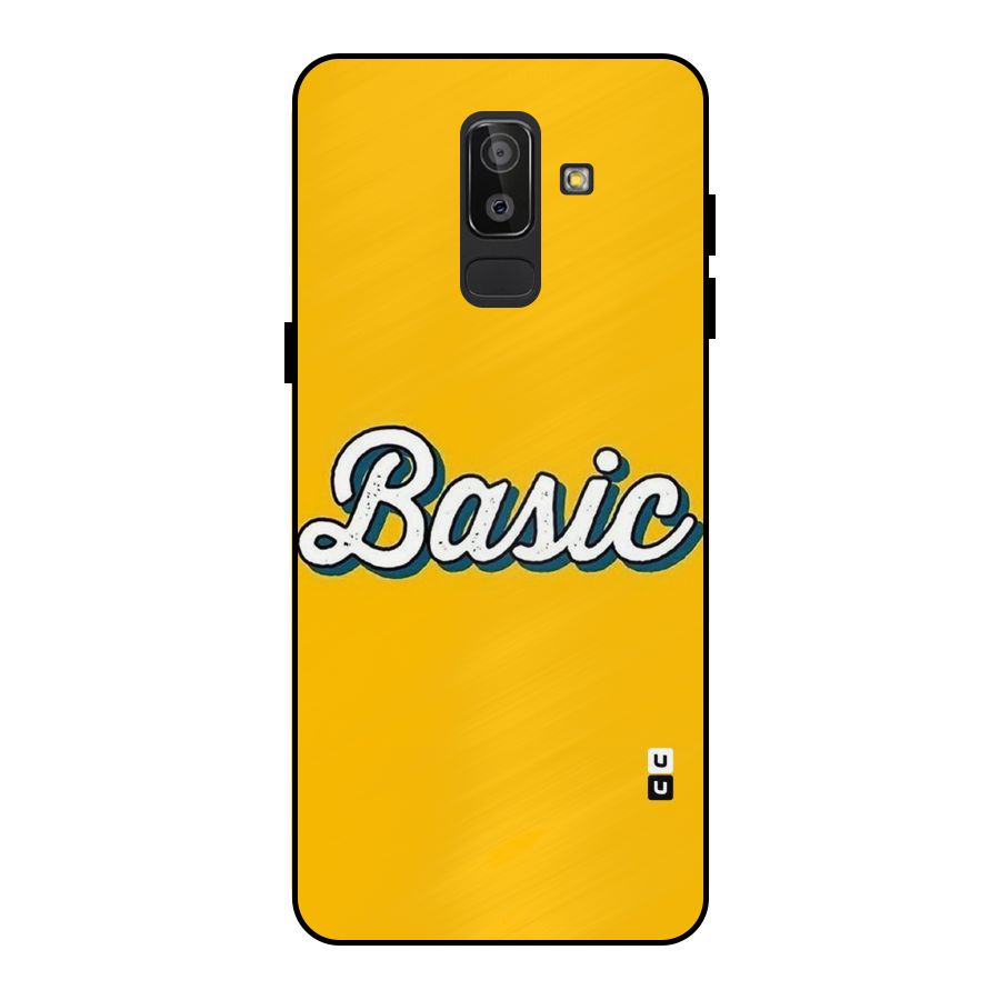 Basic Yellow Metal Back Case for Galaxy J8