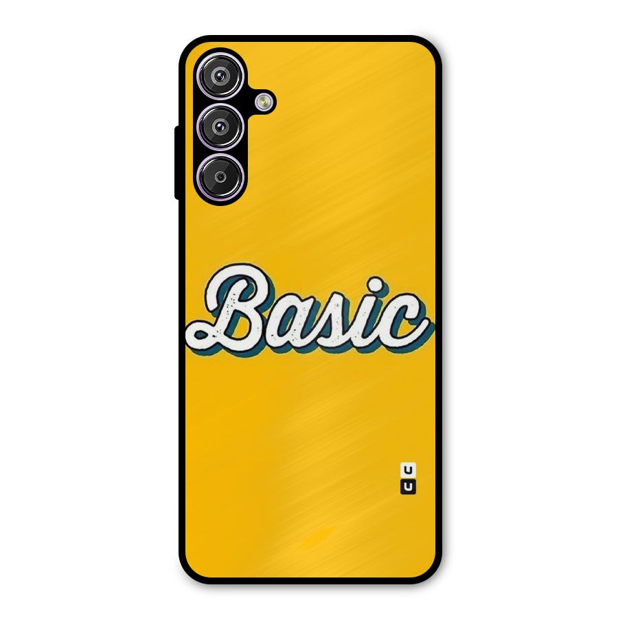 Basic Yellow Metal Back Case for Galaxy M15