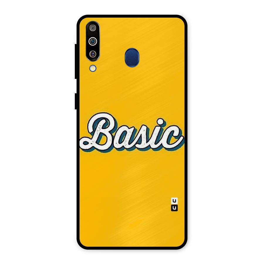 Basic Yellow Metal Back Case for Galaxy M30