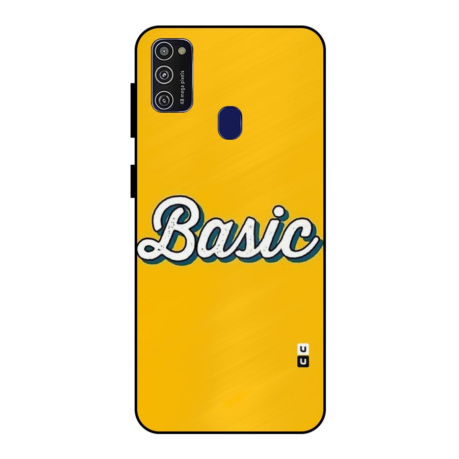 Basic Yellow Metal Back Case for Galaxy M30s