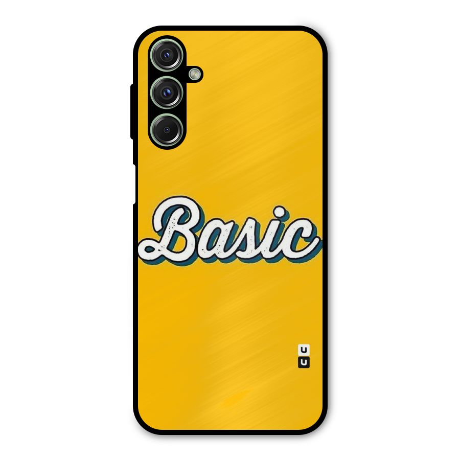 Basic Yellow Metal Back Case for Galaxy M34