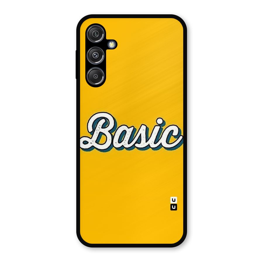 Basic Yellow Metal Back Case for Galaxy M34 5G