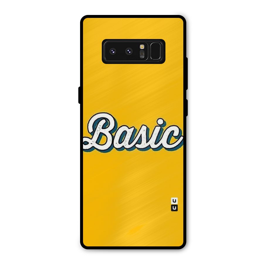 Basic Yellow Metal Back Case for Galaxy Note 8