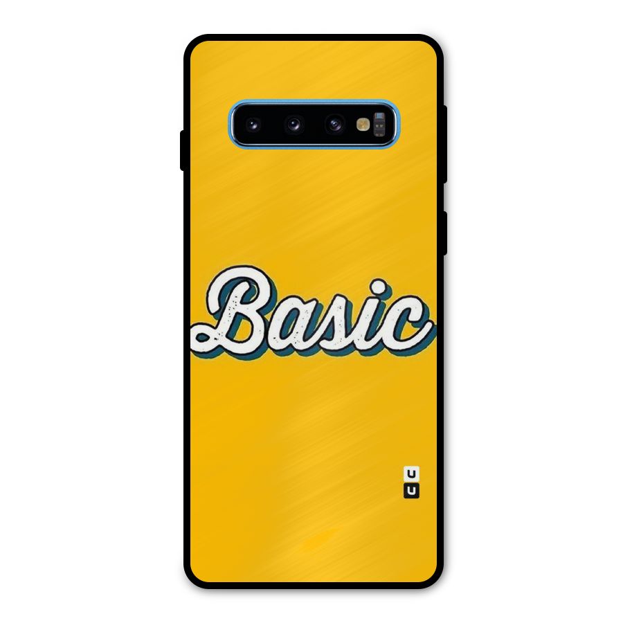 Basic Yellow Metal Back Case for Galaxy S10