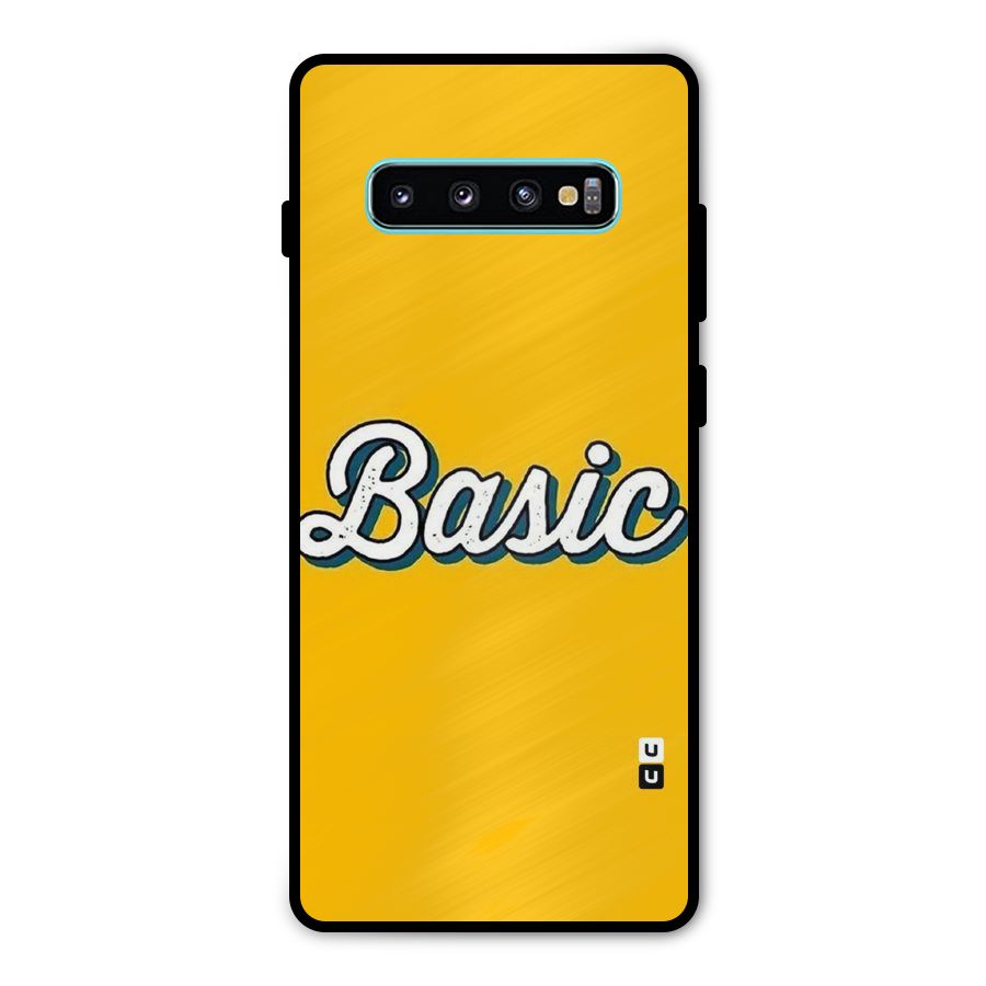 Basic Yellow Metal Back Case for Galaxy S10 Plus