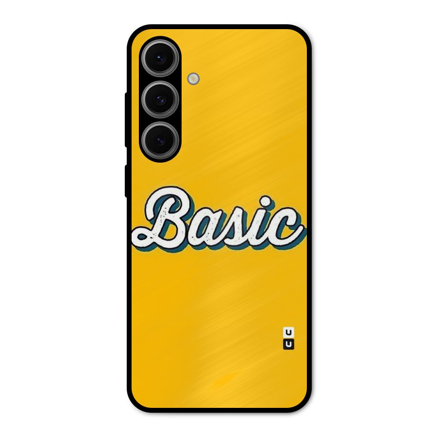 Basic Yellow Metal Back Case for Galaxy S24 FE