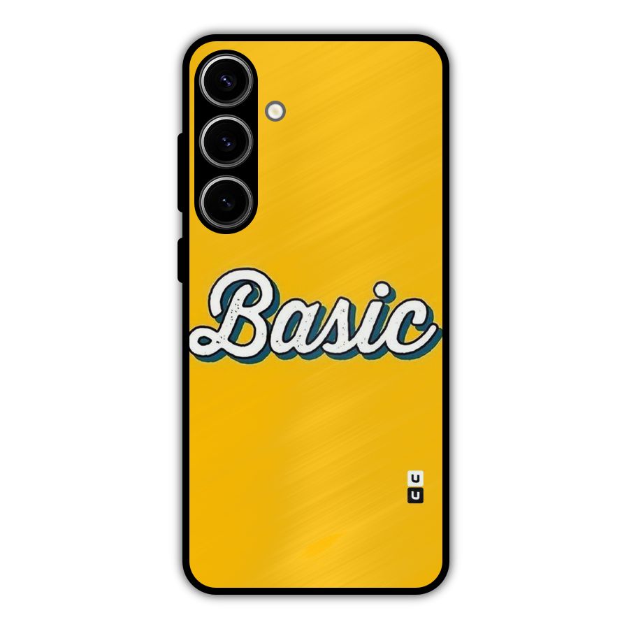 Basic Yellow Metal Back Case for Galaxy S24 Plus