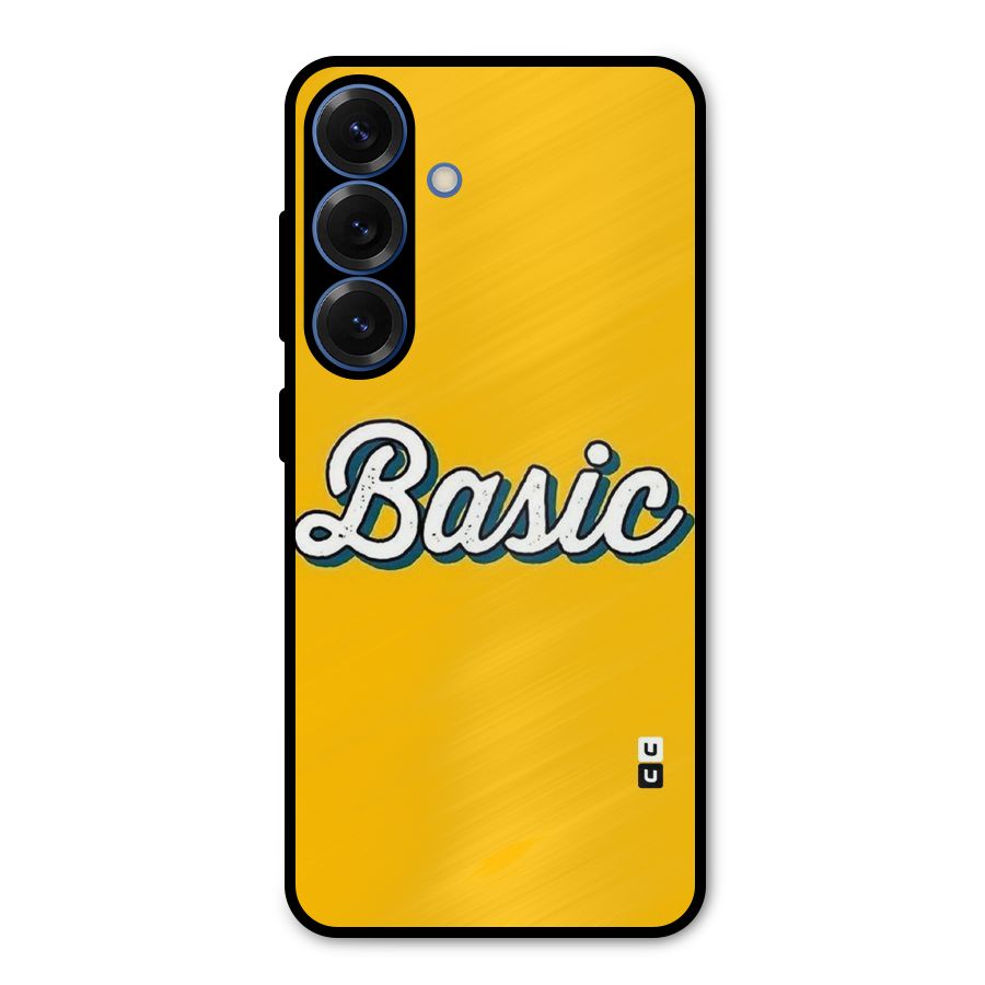 Basic Yellow Metal Back Case for Galaxy S25