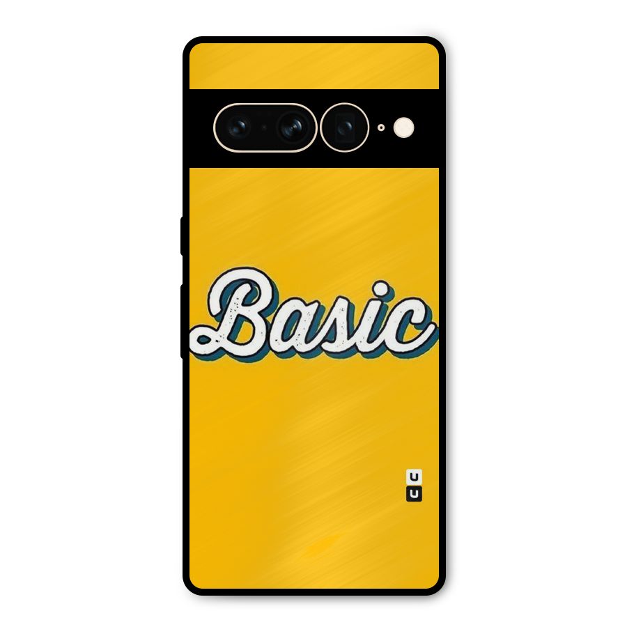 Basic Yellow Metal Back Case for Google Pixel 7 Pro