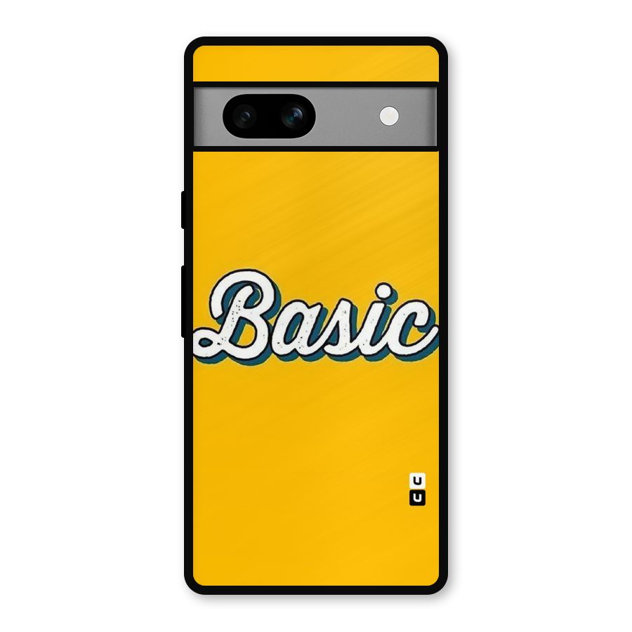 Basic Yellow Metal Back Case for Google Pixel 7a