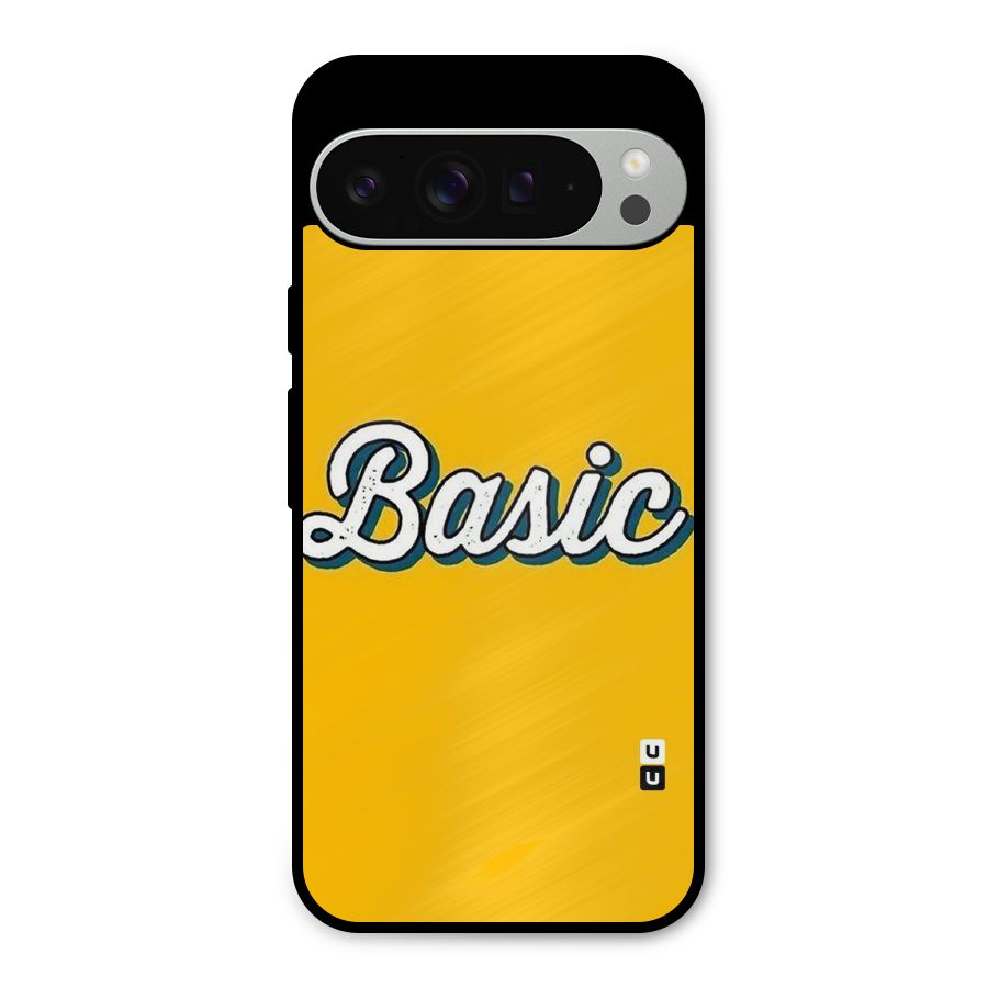 Basic Yellow Metal Back Case for Google Pixel 9 Pro XL