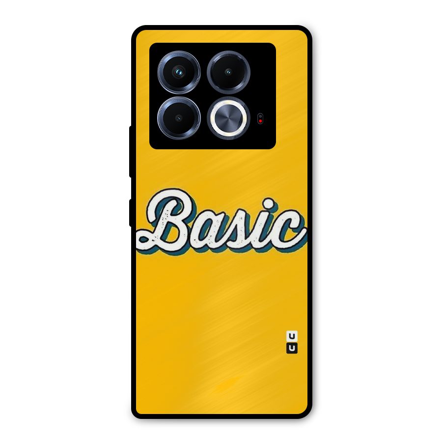 Basic Yellow Metal Back Case for Infinix Note 40 5G
