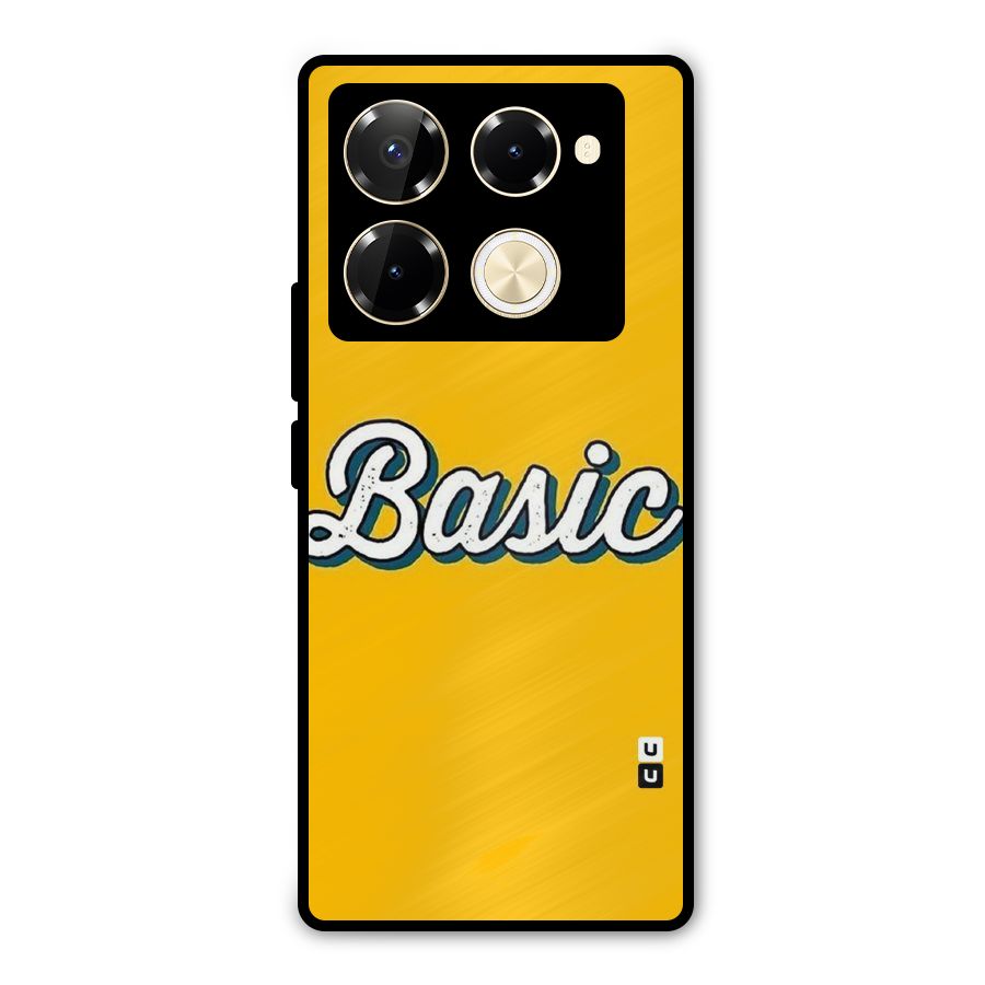Basic Yellow Metal Back Case for Infinix Note 40 Pro Plus
