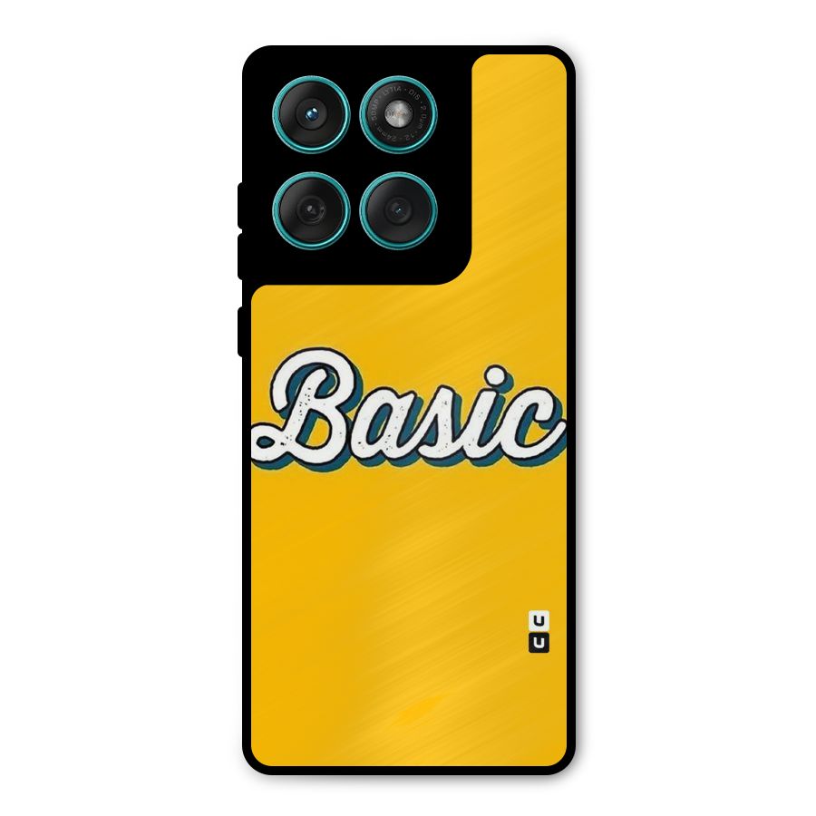 Basic Yellow Metal Back Case for Motorola Edge 60