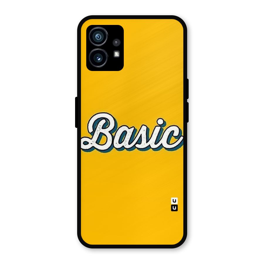 Basic Yellow Metal Back Case for Nothing Phone 1