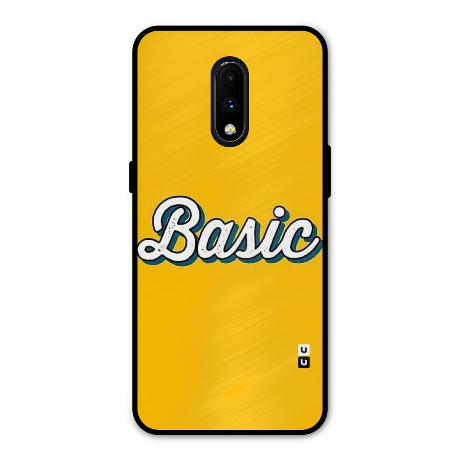 Basic Yellow Metal Back Case for OnePlus 7