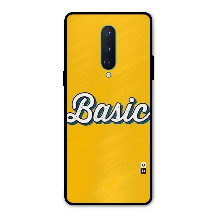Basic Yellow Metal Back Case for OnePlus 8