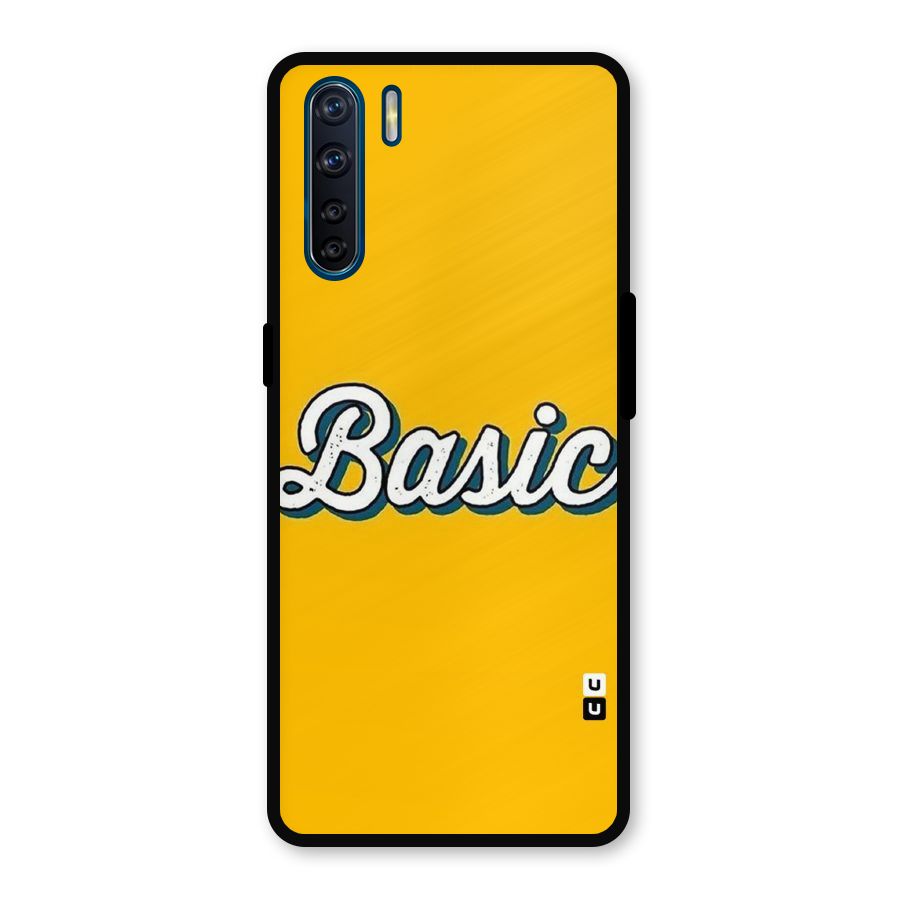 Basic Yellow Metal Back Case for Oppo F15