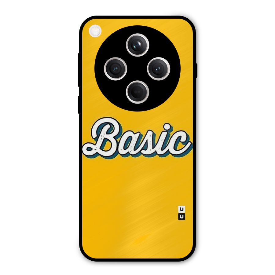 Basic Yellow Metal Back Case for Oppo Find X8