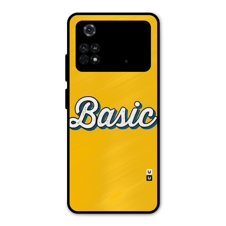 Basic Yellow Metal Back Case for Poco M4 Pro 4G