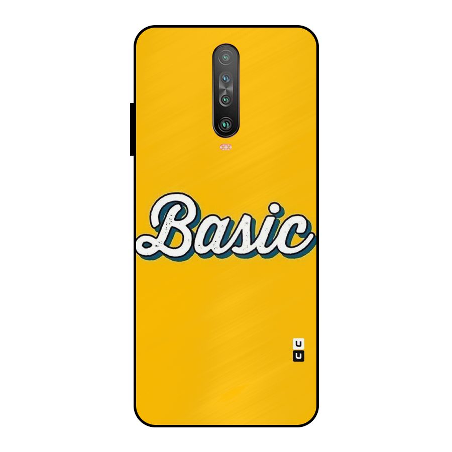 Basic Yellow Metal Back Case for Poco X2