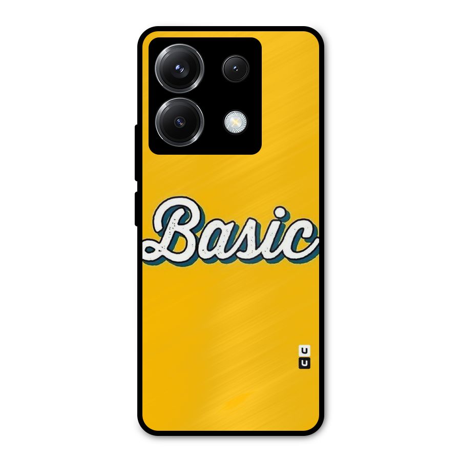 Basic Yellow Metal Back Case for Poco X6