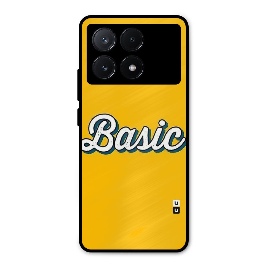 Basic Yellow Metal Back Case for Poco X6 Pro