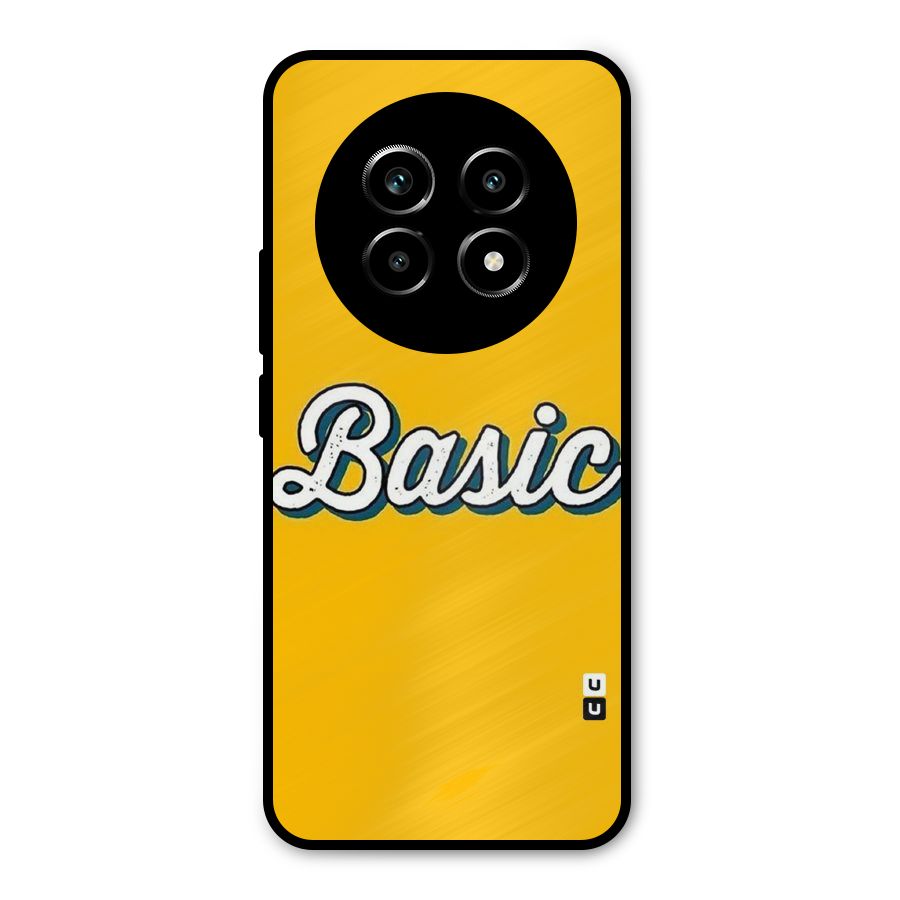 Basic Yellow Metal Back Case for Realme 13 Pro