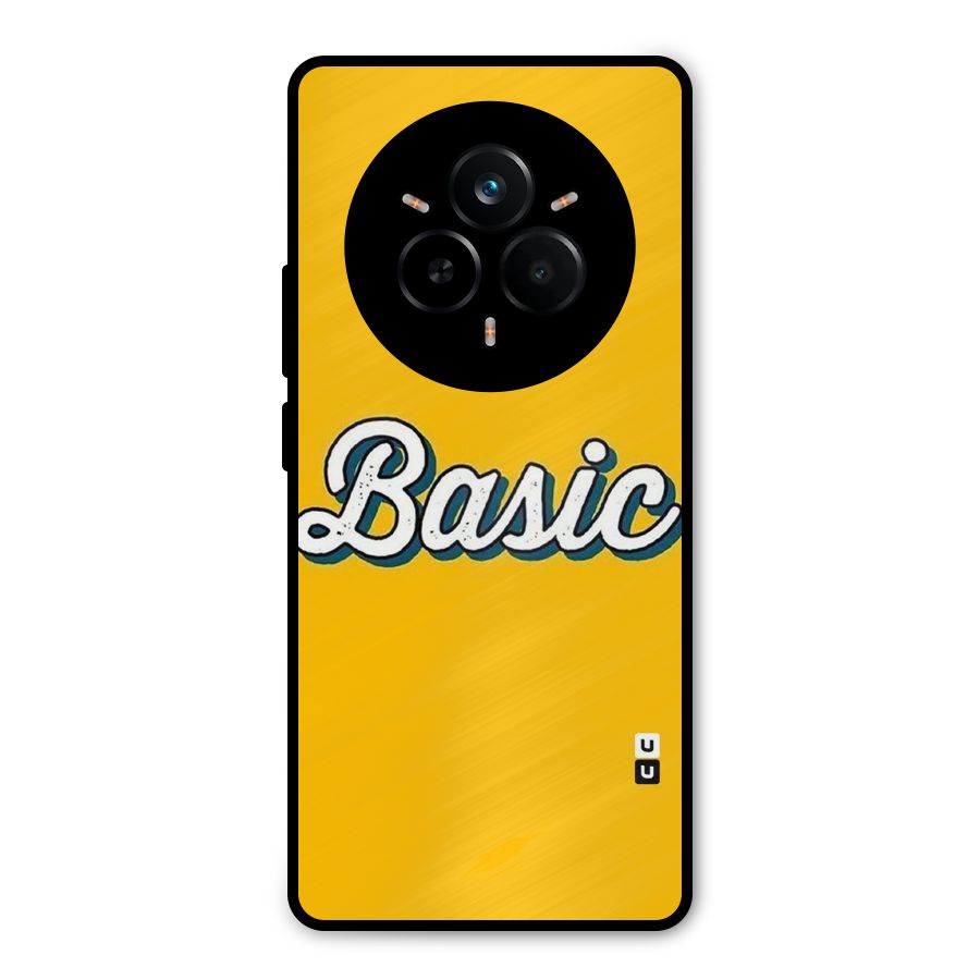Basic Yellow Metal Back Case for Realme 14 Pro