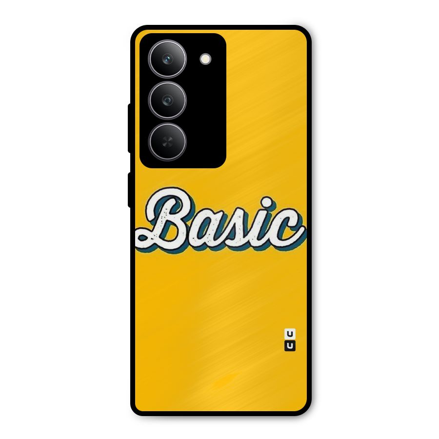 Basic Yellow Metal Back Case for Realme 14x