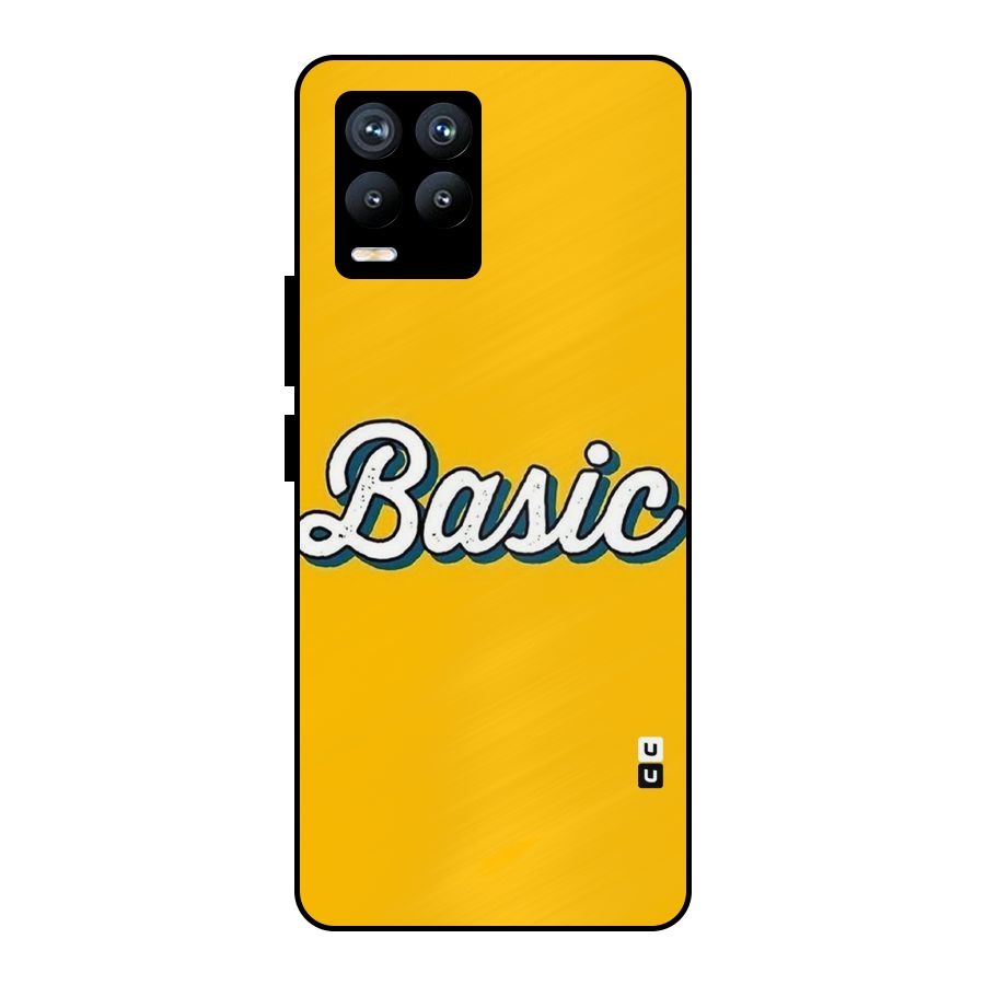 Basic Yellow Metal Back Case for Realme 8 Pro