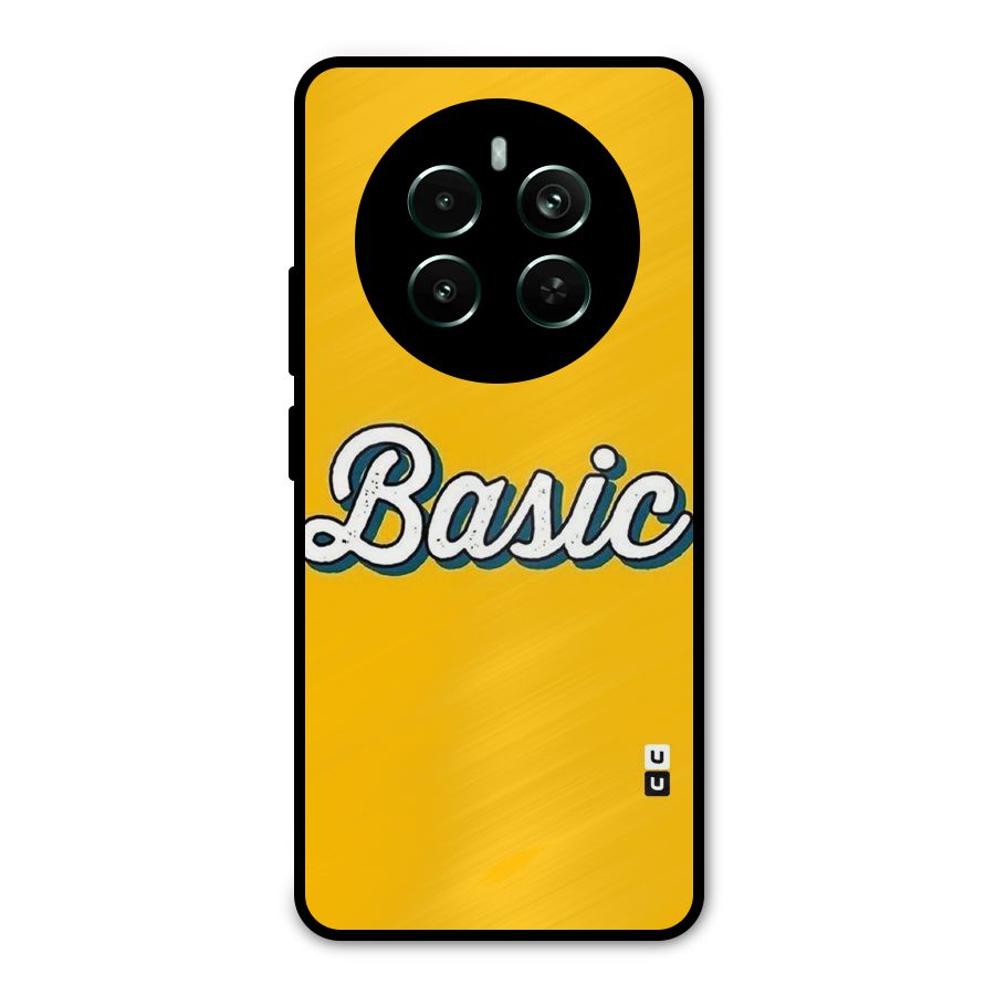 Basic Yellow Metal Back Case for Realme Narzo 70 Pro