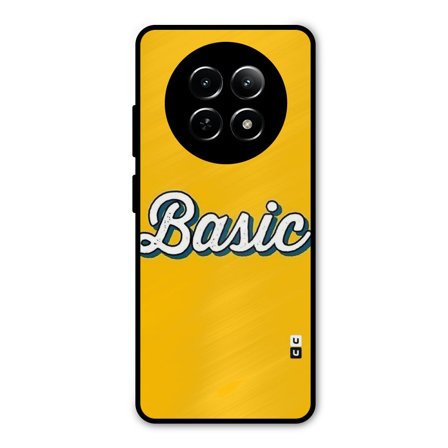 Basic Yellow Metal Back Case for Realme Narzo 70x 5G