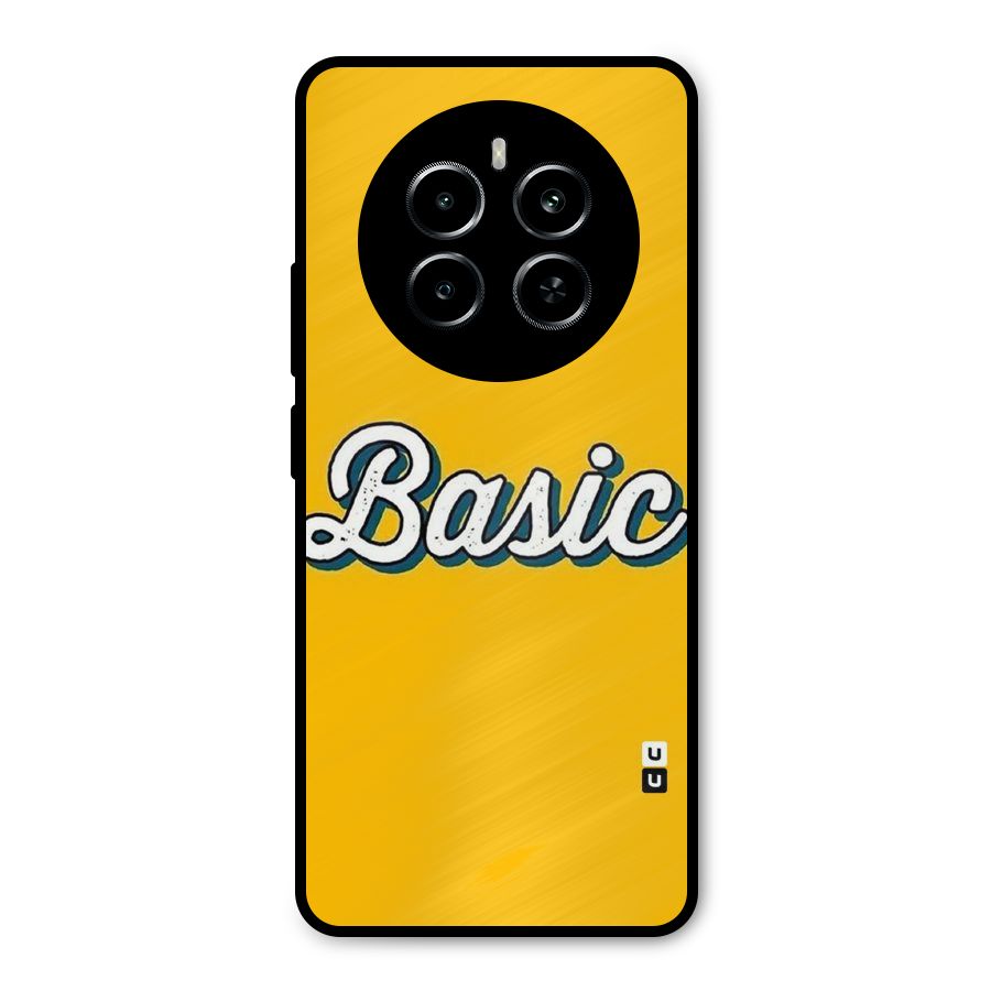 Basic Yellow Metal Back Case for Realme P1